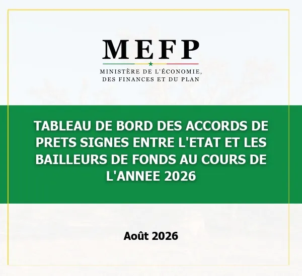 Miniature — Tableau de bord des accords de prêts signés entre l'État et les bailleurs de fonds au cours de l'année : 2026